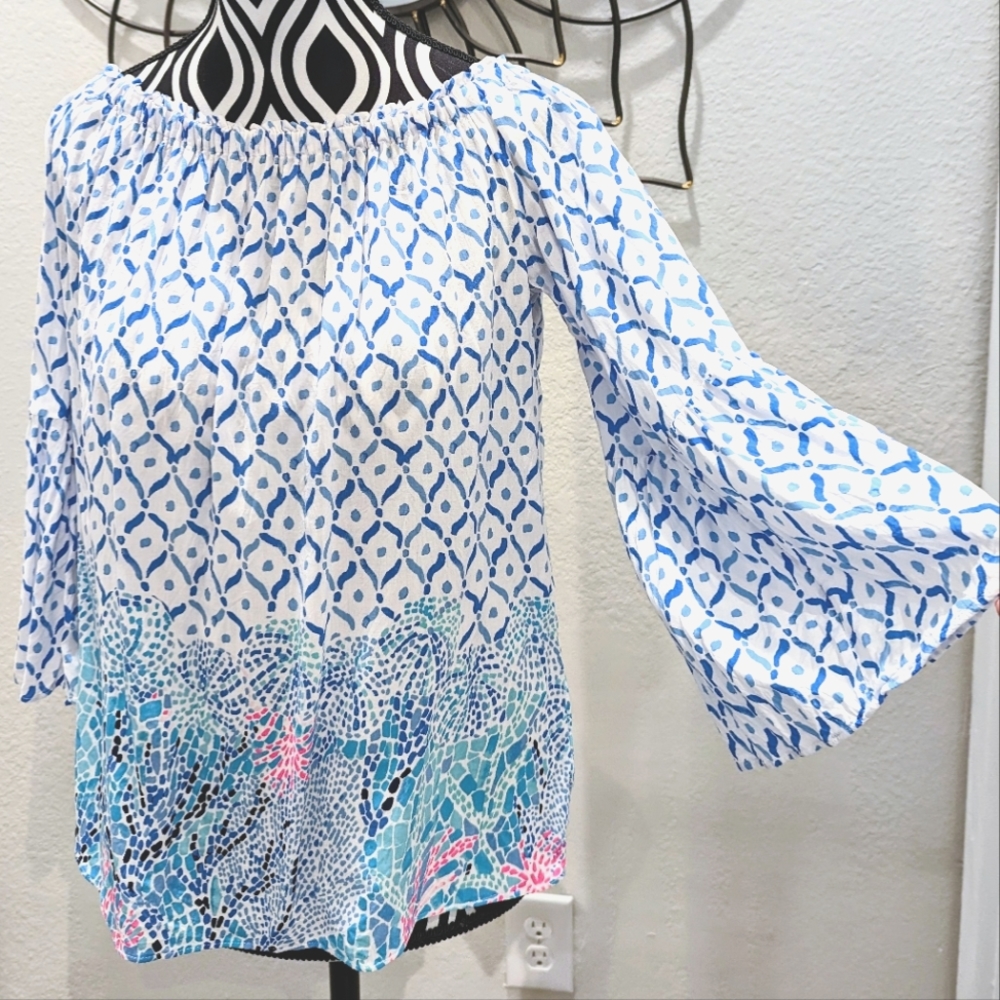 Lily Pulitzer Bell Sleeve Blouse
